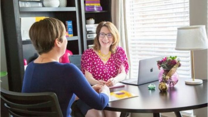 Caroline Ortego With Colleague