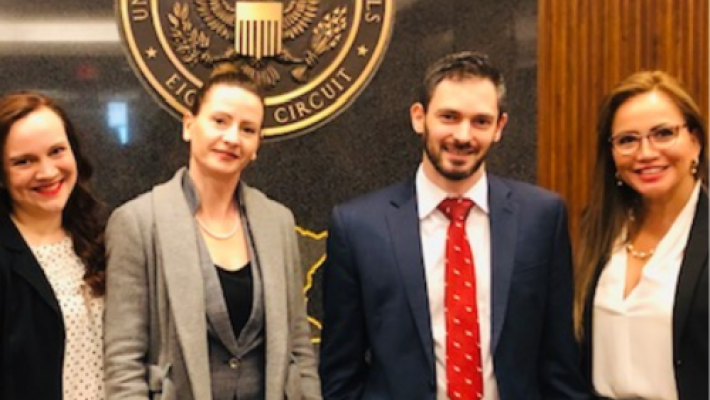 Gloria Contreras Edin with legal team