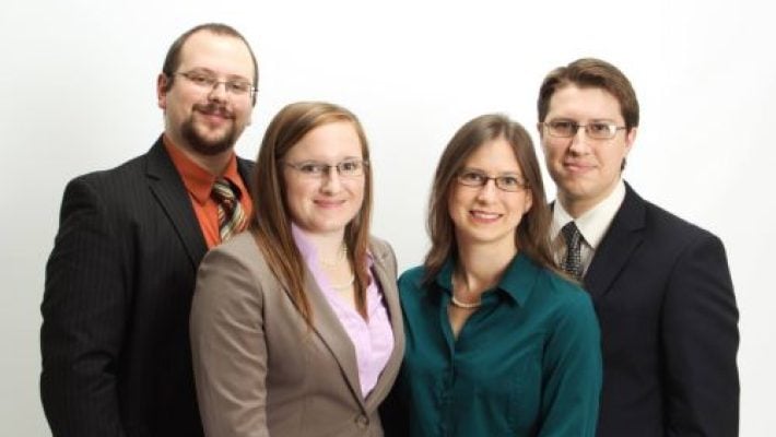 Justin M Flint with team