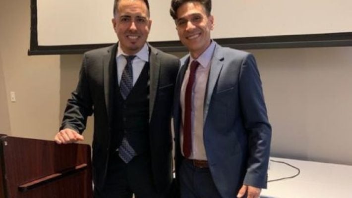 Matias Flores With Colleague