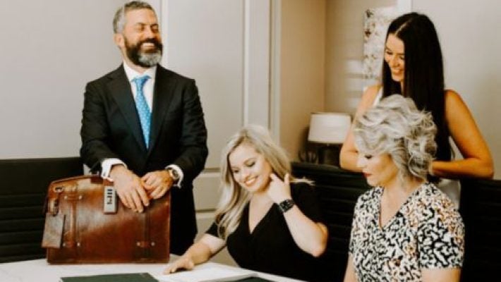 Robert T. Knight With Team